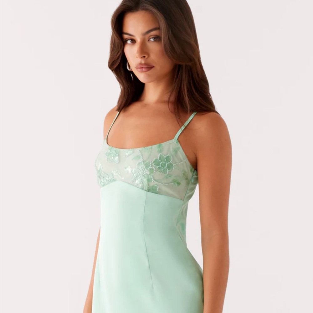 Peppermayo Mint Sequin Slip Dress - Picture 3 of 3